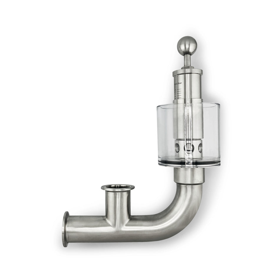 Spunding Valve 0-30 PSI Adjustable with Elbow (1.5" TC)