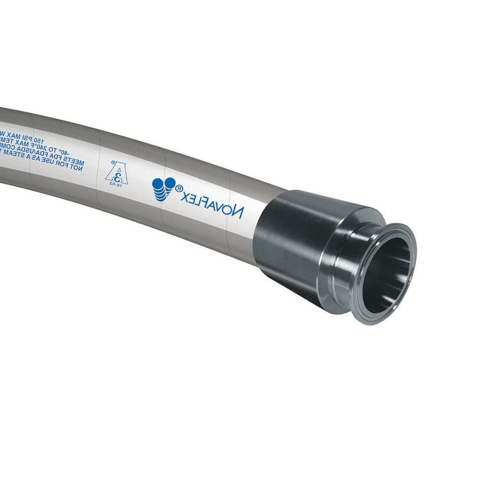 1.5" Novaflex Connoisseurs 6500 Brewery Hose Assembly with Tri-Clamps