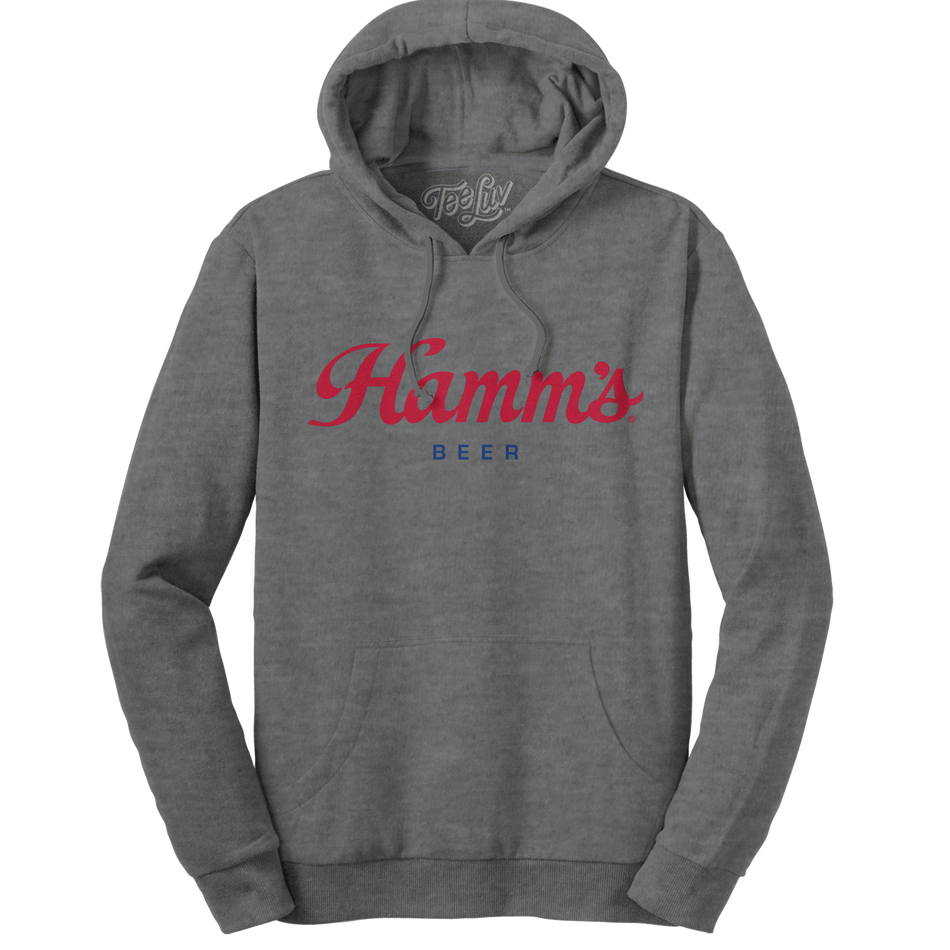 Hamm's Beer Logo Hooded Sweatshirt - Oxford Gray
