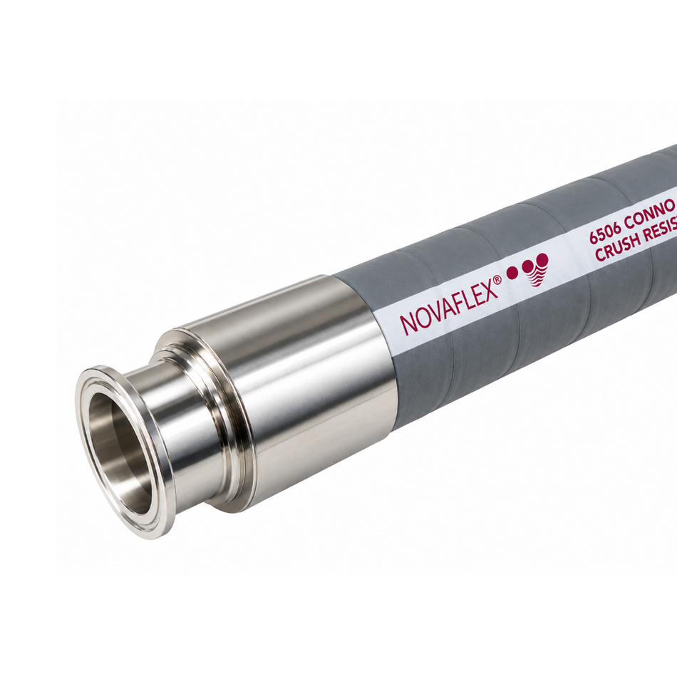 1.5" Novaflex 6506 Brewery Hose Assembly with Tri-Clamps